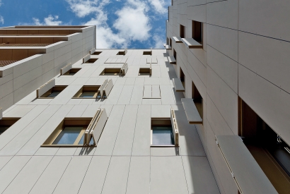 Les volets coulissants et volets coulissants et pliabes EHRET participent à l'aménagement de façades innovantes 